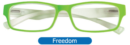 La collezione di occhiali da lettura premontati per leggere e per vedere da vicino con la presbiopia semplice Freedom con colori luminescenti ed effetto gomma - DaVicino